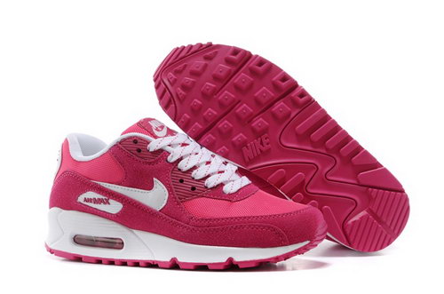 Nike Air Max 90 Womenss Shoes Rose Red White Hot Czech